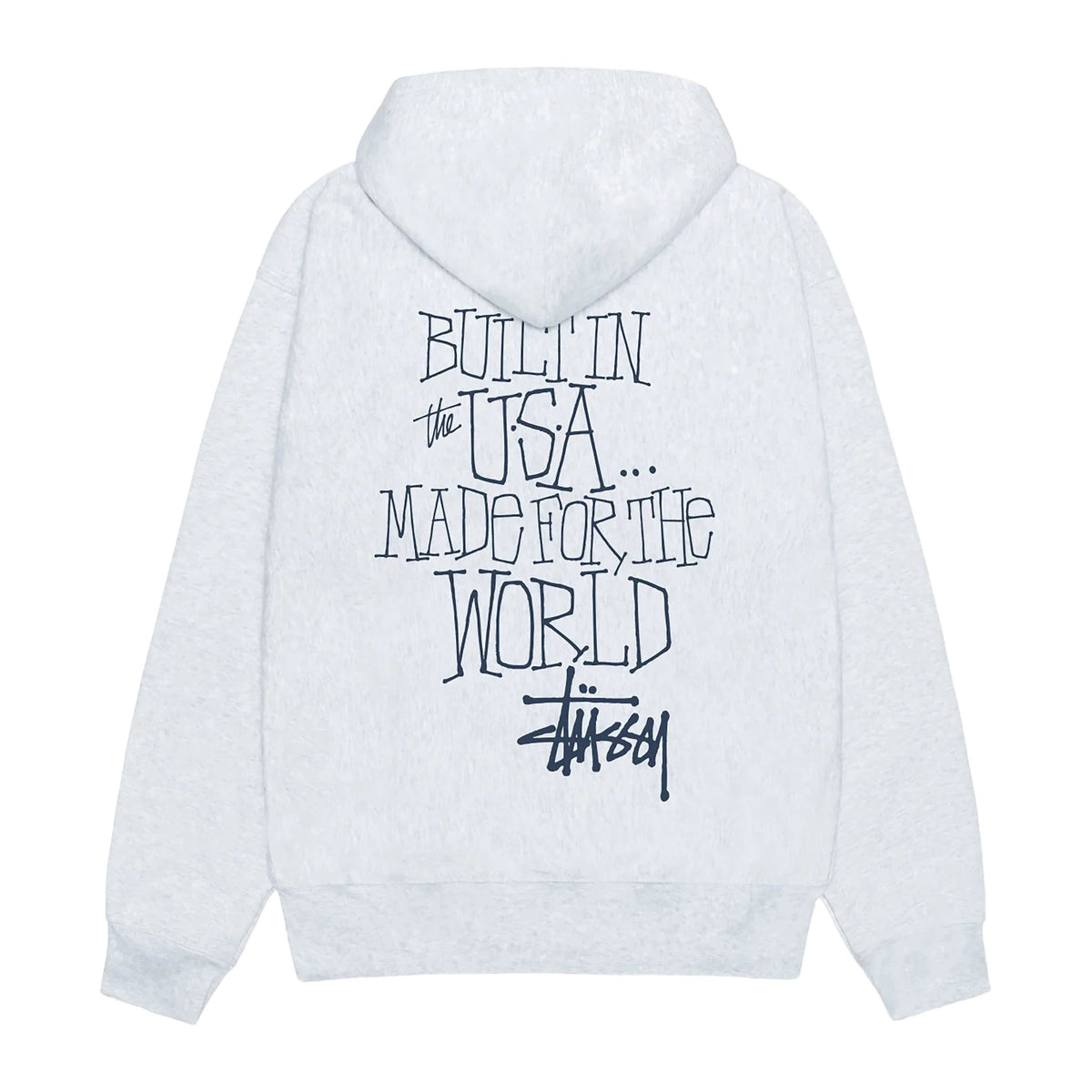 Stüssy Built In Usa Hoodie "Ash Heather"