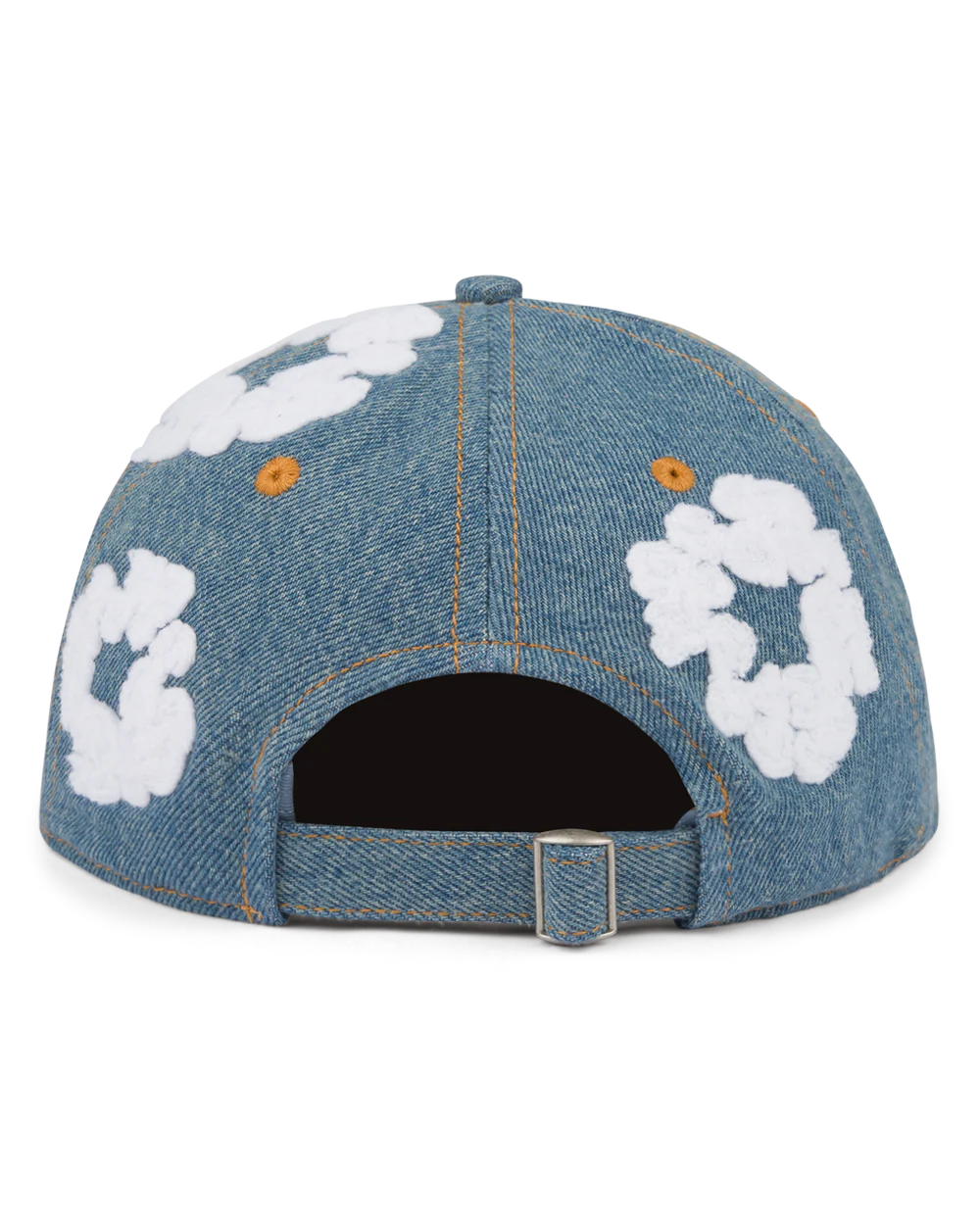 Demin Tears Denim Cotton Wreath Cap Light Wash