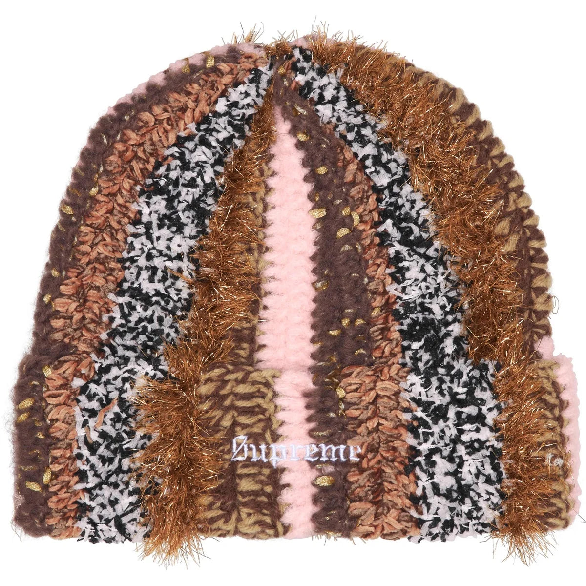 Supreme Tinsel Stripe Beanie ''Brown''