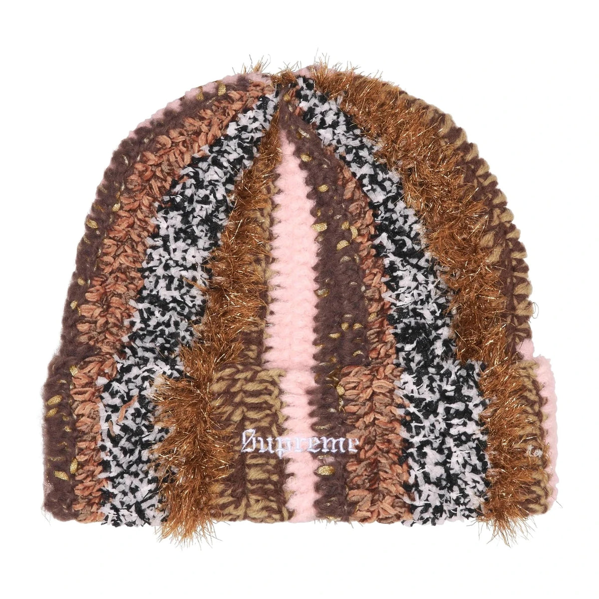 Supreme Tinsel Stripe Beanie ''Brown''