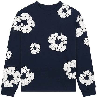 Cotton Wreath Long Sleeve Navy