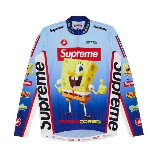 Supreme Spongebob SquarePants x Castelli LS Cycling Jersy Blue