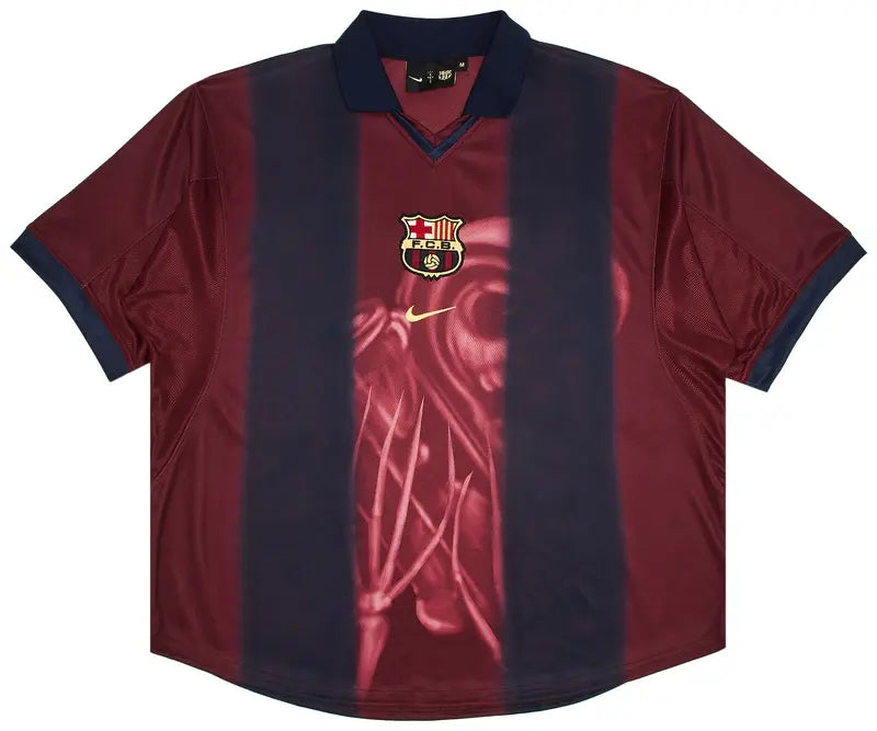 CJ X NIKE X FC BARCELONA RETRO 2000/01 HOME SKELETON JERSEY