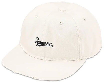 Supreme Distressed Script 6-Panel 'Stone'