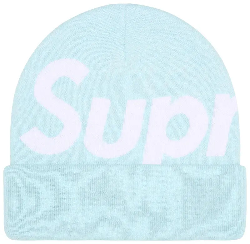 Supreme Big Logo Beanie 'Light Blue'