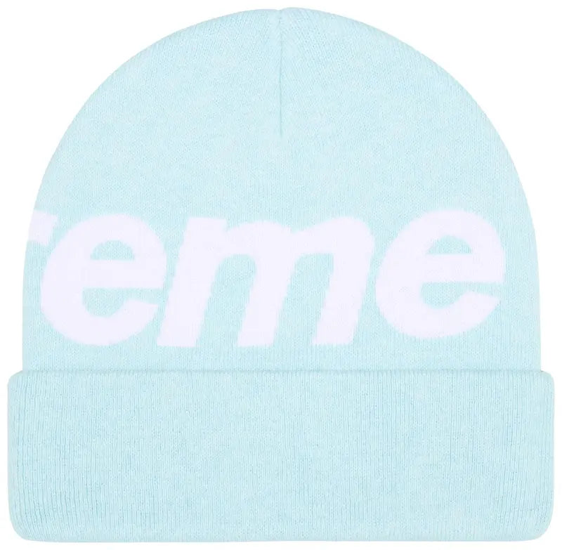 Supreme Big Logo Beanie 'Light Blue'
