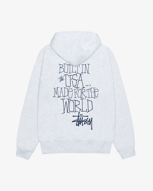 Stüssy Built In Usa Hoodie "Ash Heather"
