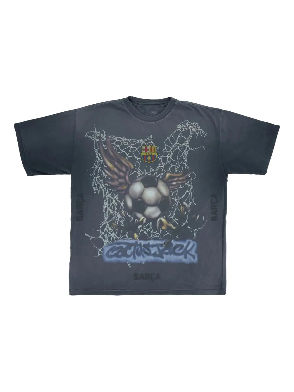 CJ X FCB WASHED SPRAY LOGO TEE
