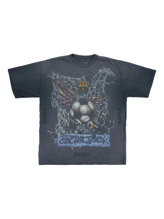 CJ X FCB WASHED SPRAY LOGO TEE