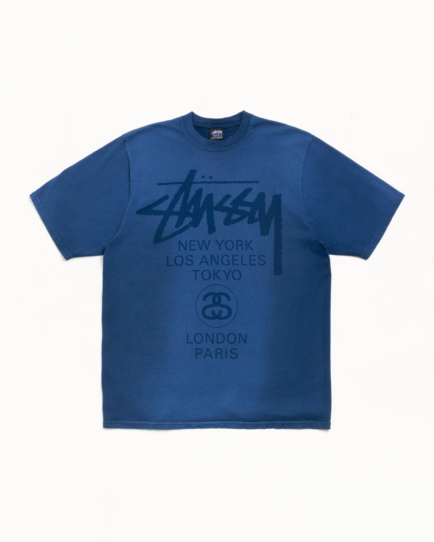 Stüssy World Tour Tee "Faded Navy"