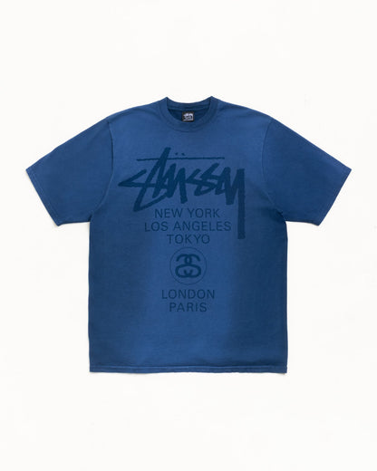 Stüssy World Tour Tee "Faded Navy"