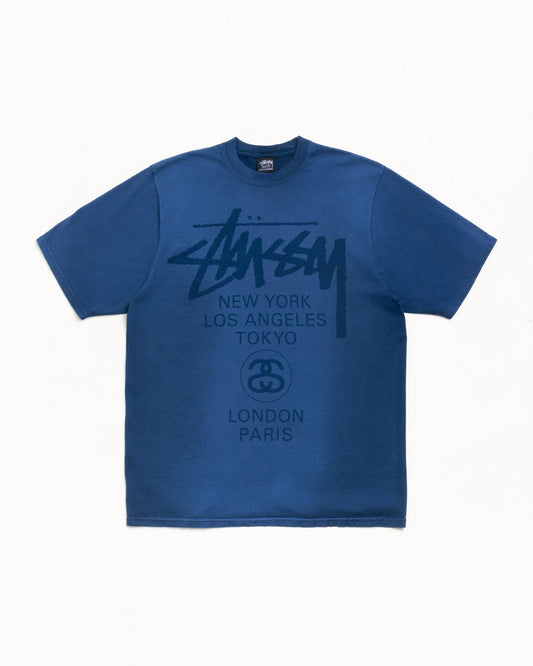 Stüssy World Tour Tee "Faded Navy"