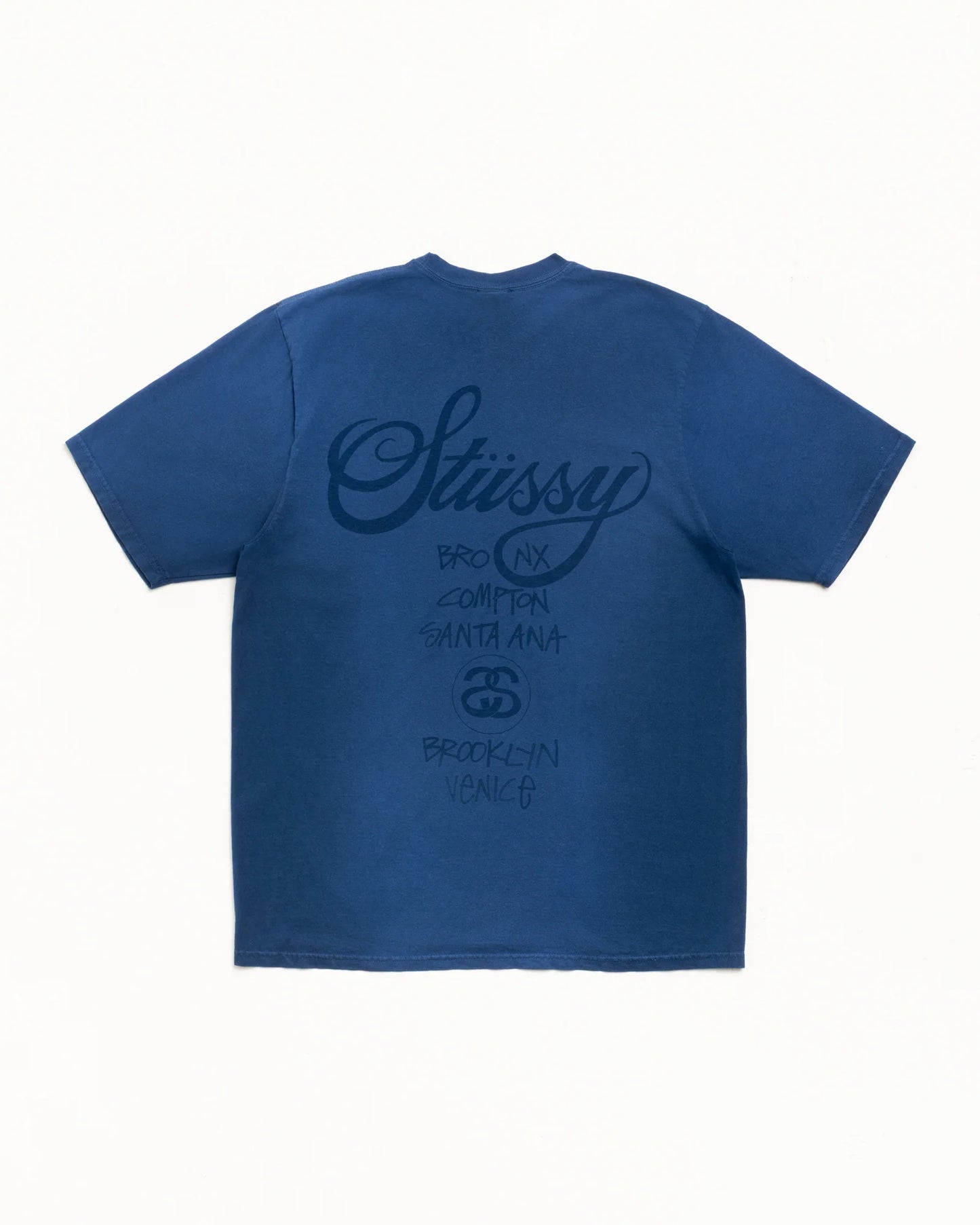 Stüssy World Tour Tee "Faded Navy"
