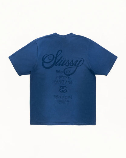 Stüssy World Tour Tee "Faded Navy"