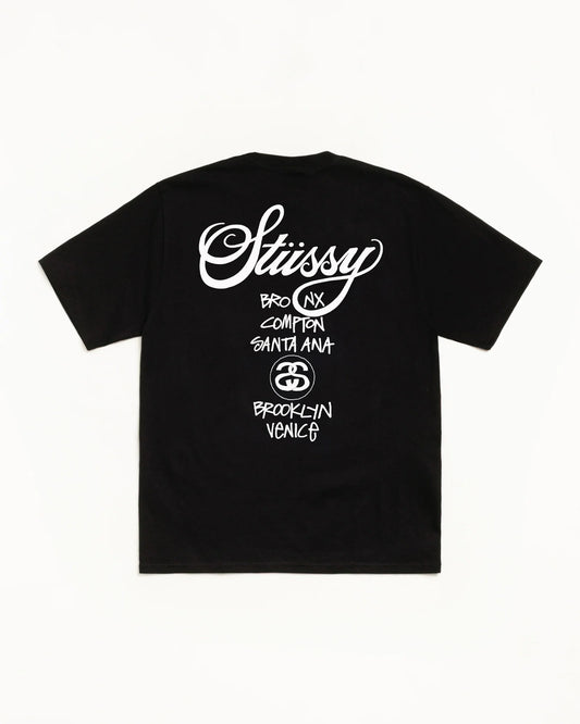 Stüssy World Tour Tee "Black"