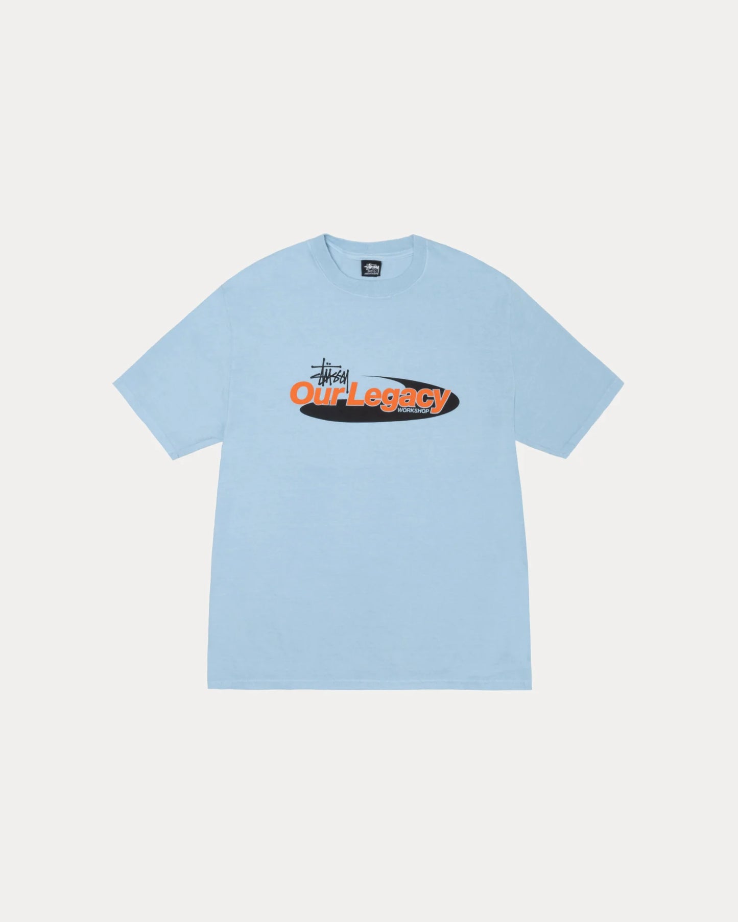 Stüssy x Our Legacy Work Shop Swirl Pigment Dyed Tee "Baby Blue"