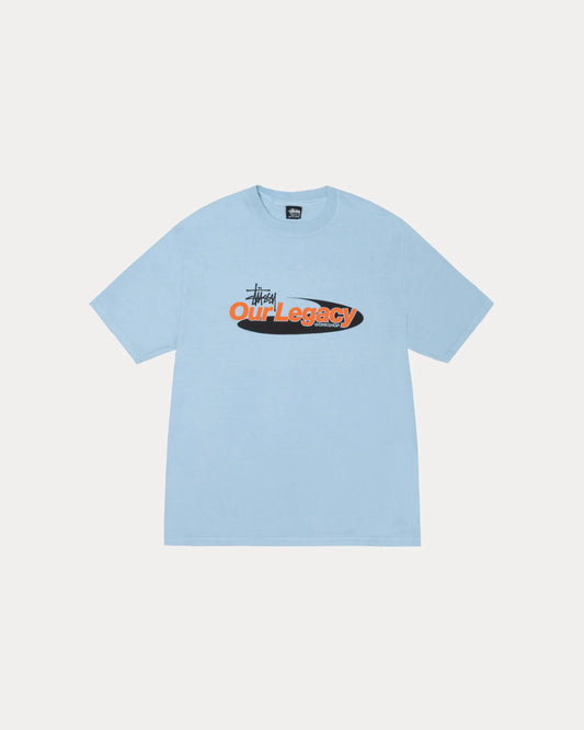 Stüssy x Our Legacy Work Shop Swirl Pigment Dyed Tee "Baby Blue"