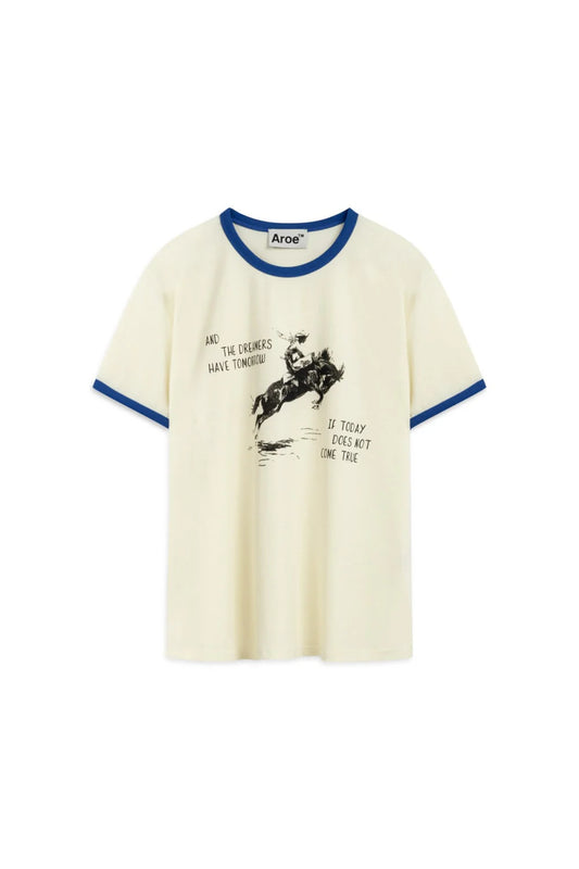 Aroe Blue Ribbed Tee