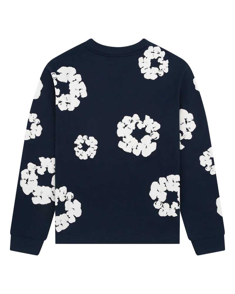 Cotton Wreath Long Sleeve Navy