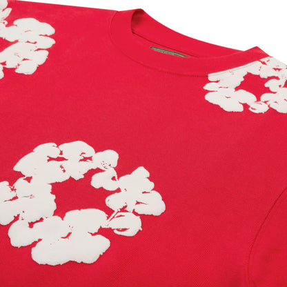Cotton Wreath Long Sleeve Red