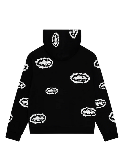Corteiz x Denim Tears Island Wreath Zip Hoodie Black