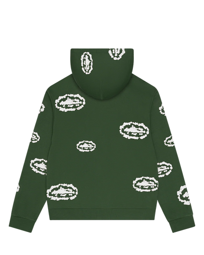 Corteiz x Denim Tears Island Wreath Zip Hoodie Green
