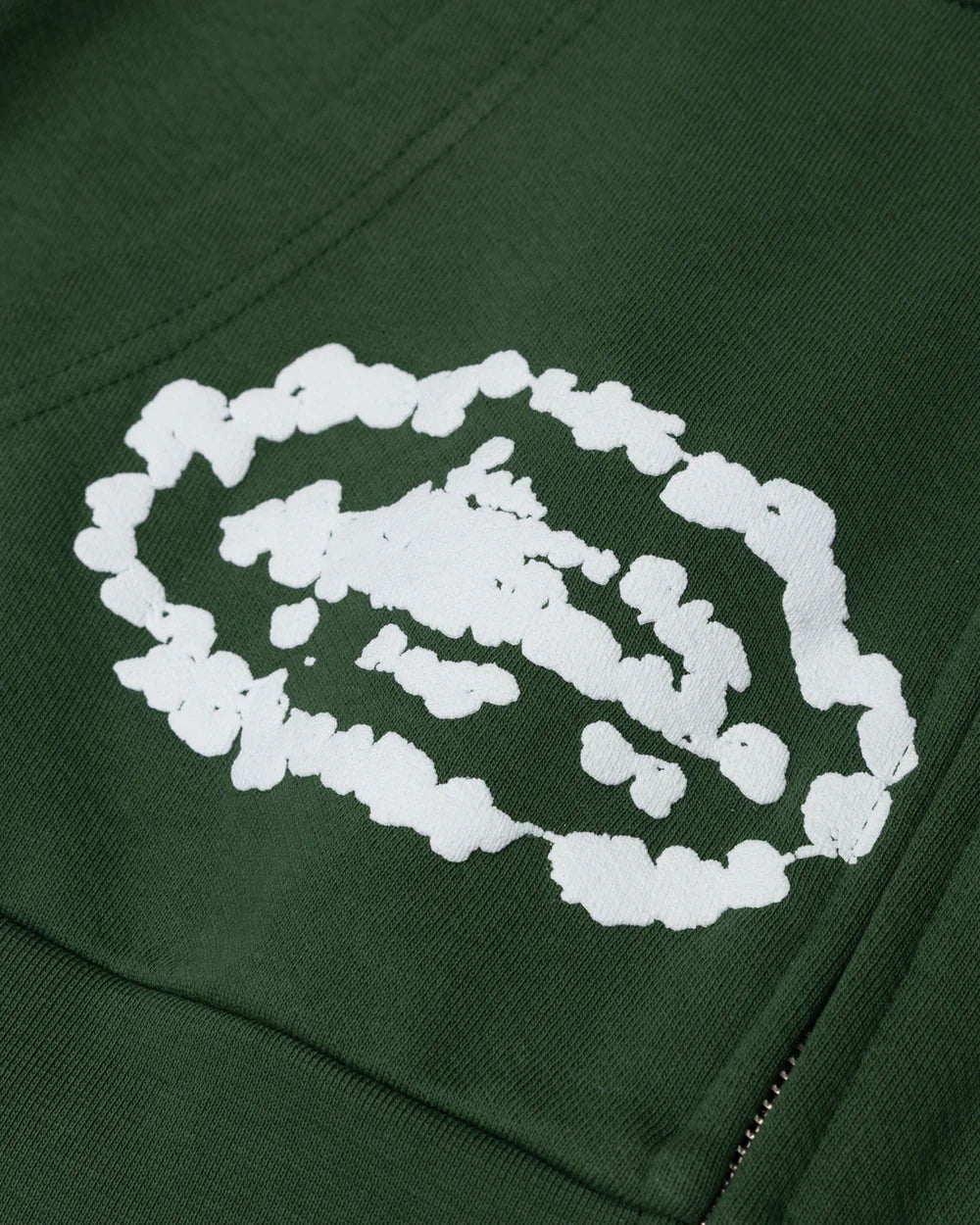 Corteiz x Denim Tears Island Wreath Zip Hoodie Green