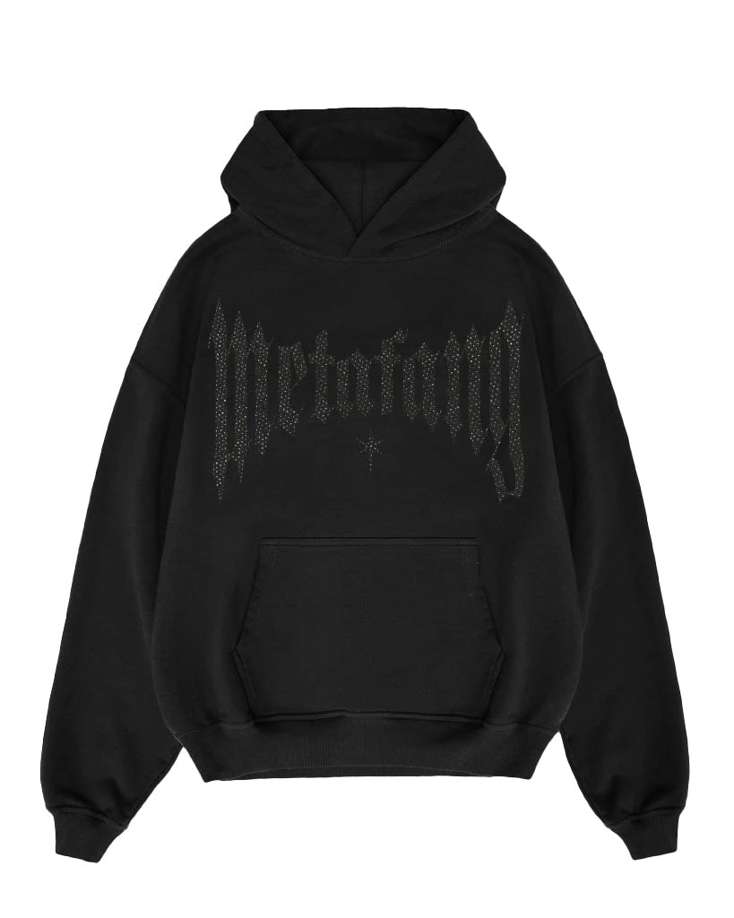 Meta Fang OFTD  Rhinestone Hoodie "Black"